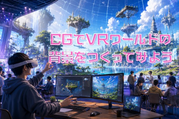 CGでVRワールドの背景をつくってみよう<br>8月21日(金)<br>13:00~16:00